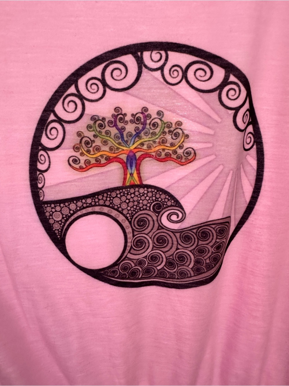 Summer flash sale! Boho Artistic Tree of Life Fringed Tunic size Large - Picture 3 of 9